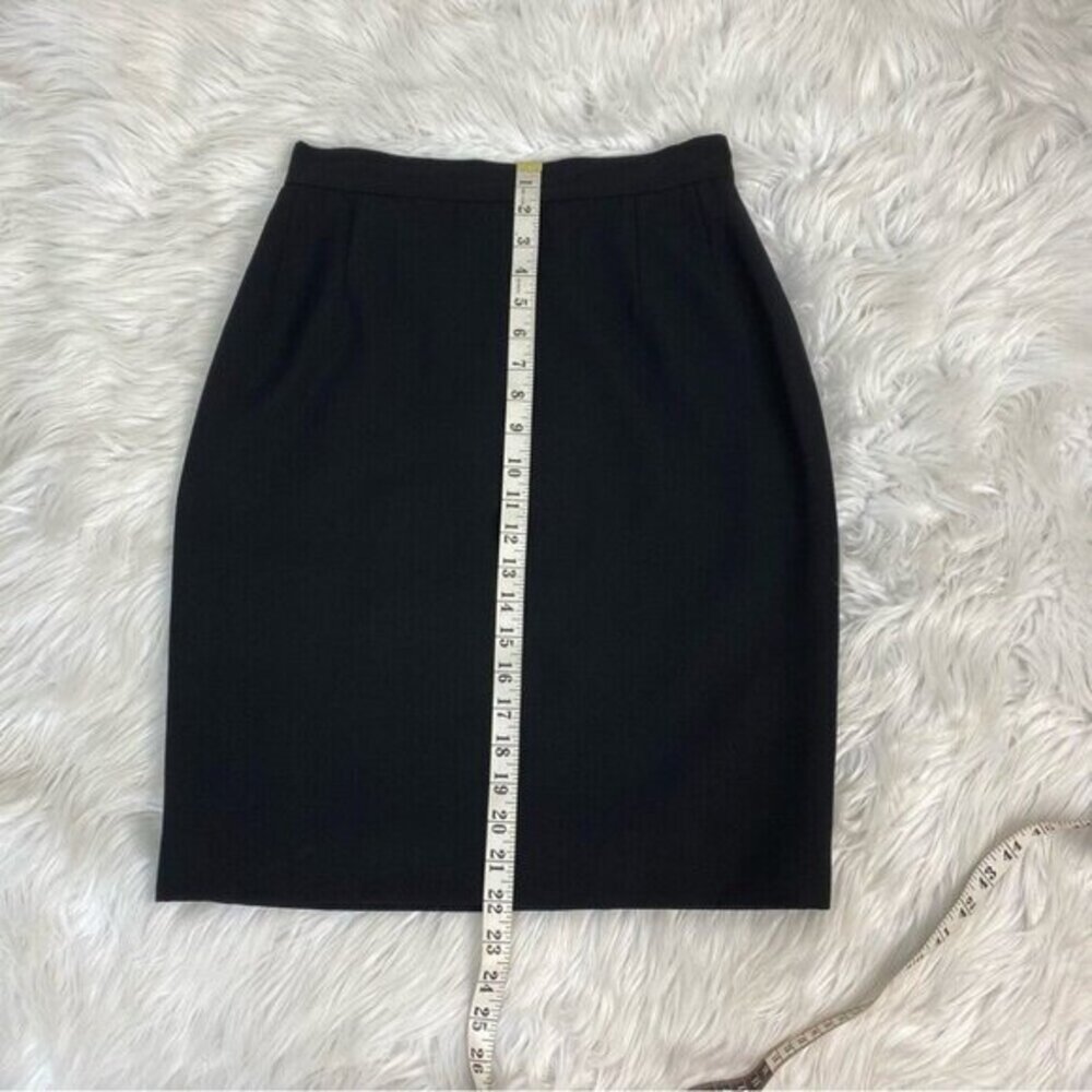 Salvatore Ferragamo Black 100% Wool Pencil Skirt Made in Italy Altered Size 26.6 - Picture 11 of 11